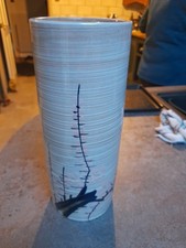 Vintage YAMASAN JAPAN hand‑painted ceramic cylinder vase