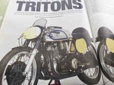 JOHN VICCARS JV SPECIAL TRITONS  MOTORCYCLE RACER ARTICLE.