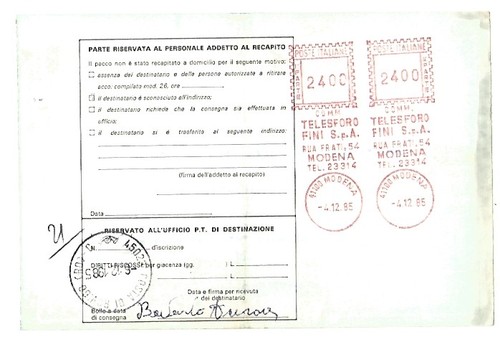 Modena 1985 mechanical - 4.12.1985,