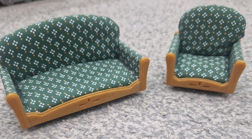 Sylvanian families green sofa - sylvanian,