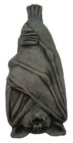 Resting bat wall plaque stone - wall,