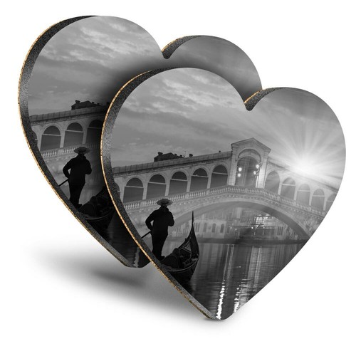 Heart mdf coasters bw - heart,