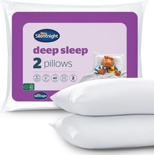 Silentnight Deep Sleep Pillows 2 Pack – Medium Support Comfortable Hollowfibre B