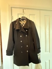 Burberry Black Wool Trench