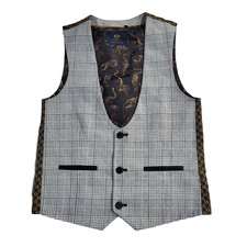 Next Grey Check Waistcoat