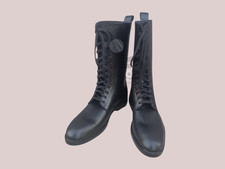 Men black leather - black, military
