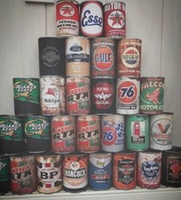 20 Old vintage oil cans Rustic