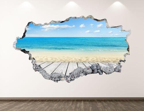 Beach view wall decal - beach,