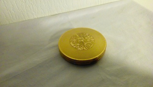 Gold metal powder keg - metal, sign