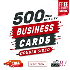 Business Cards Printed Full Colour Double Sided 500 Pack- Custom Design/Upload