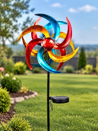Solar windmill wind - windmill,