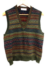 Vintage St Michael/M&S multi colour fairisle tank top size M/38"-40"chest