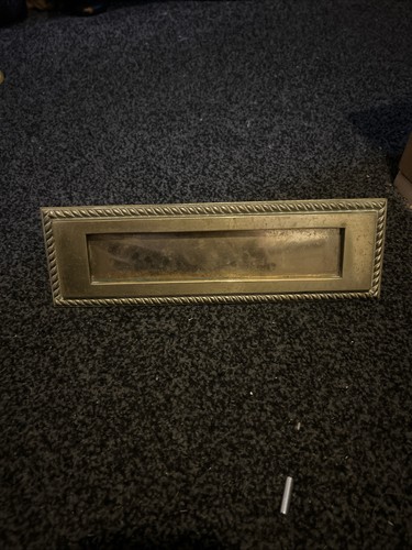 Vintage brass letter box - vintage,