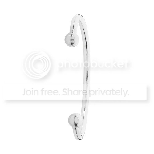 Silver torc bangle - silver,