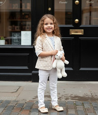 Girls Cream Cotton Blazer kids