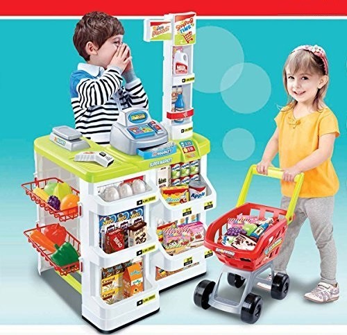 Kids role play supermarket - role,