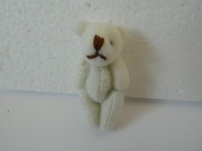 (A5.24) DOLLS HOUSE WHITE/CREAM SOFT SMALL TEDDY BEAR ( CHECK SIZE)