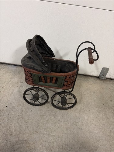 Vintage miniature wicker doll - wicker,