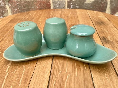 Denby pottery cruet - pottery, set