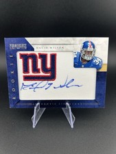 2012 Panini Prominence Rookie Embroidered Team Logo Patch Auto New York Giants