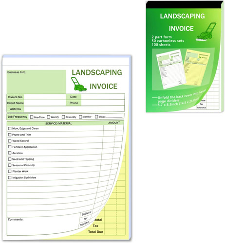 Garden service invoice receipt - garden,