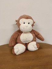 RETIRED  TY VINTAGE LUX PLUFFIES DANGLES BROWN PLUSH MONKEY 2002 CHIMP 10-11" 