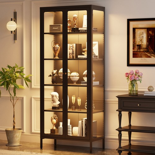 Tier glass display cabinet - glass,