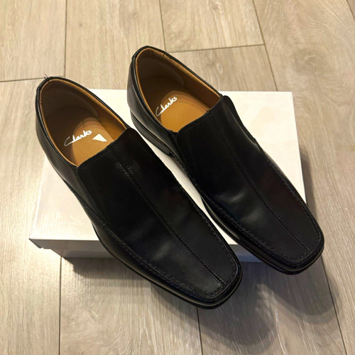 Clarks men black leather - men’s,