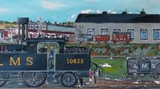 Large Original Vintage Framed