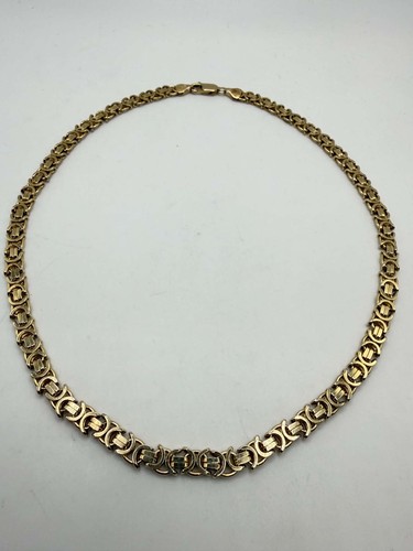 9ct flat byzantine chain - flat,