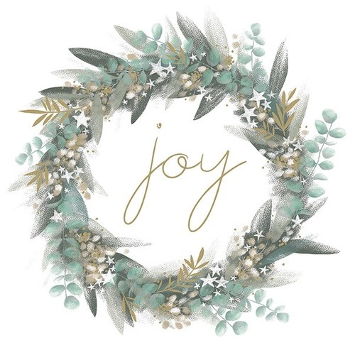 Glittering joy wreath - wreath, luxury
