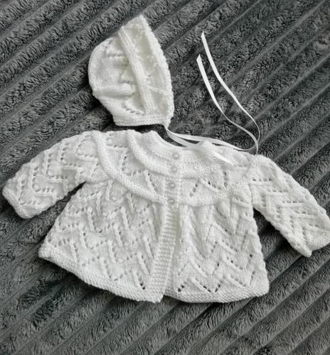 Pretty white matinee jacket - pretty,