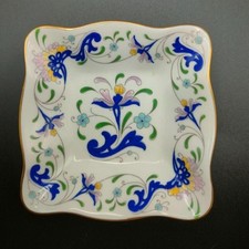Elegant Coalport Square Dish with Floral Motif