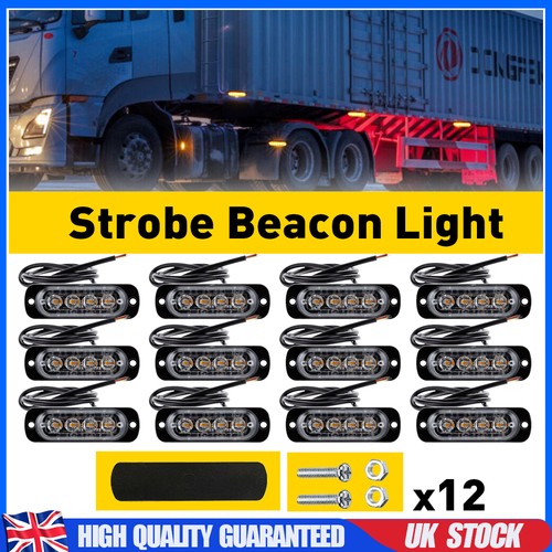 12pcs 4led amber recovery - amber,