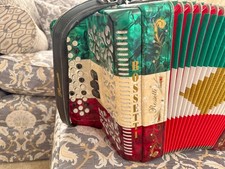Rossetti Button Accordion 34/12. - Beautiful condition - Italian Flag Design