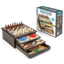 Deluxe Wooden Game House 10in1