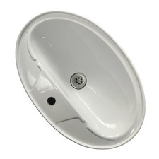 White Oval Sink Caravan/Motorhome