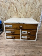 Vintage Wooden Toolmakers / Watchmaker / Engineers Cabinet Storage Drawers