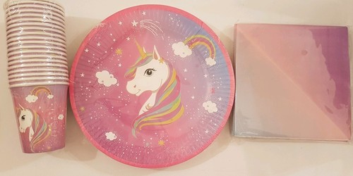 Unicorn party tableware set - unicorn,