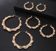 3 Pairs Var Sizes Big Gold