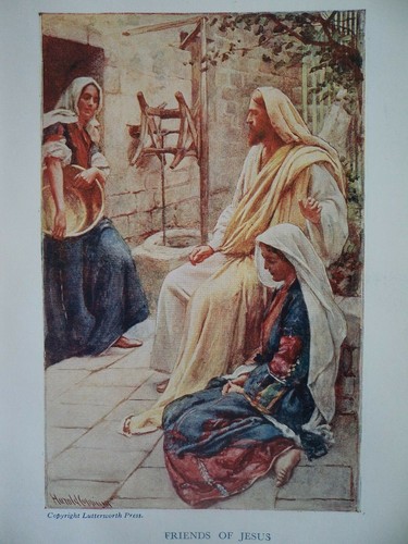 Antique colour prints jesus - colour,