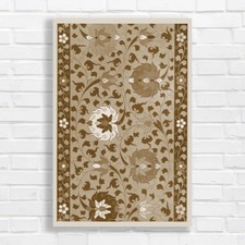 Elegant Floral Tapestry Sepia