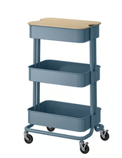IKEA RÅSKOG Trolley, Blue, 35x45x77 cm