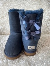 UGG Bailey Bow short navy blue boots , UK size 8.5, Eur size 41