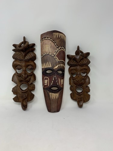 Set hand carved wooden - 3, hand-carved