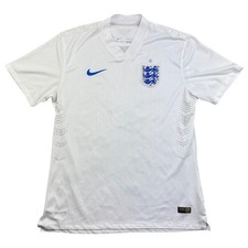 Nike Football Shirt XL Men's White England 2014 Football Shirt Short Sleeve