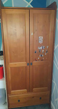IKEA Sundvik Oak Veneer Baby and Children's Wardrobe With Drawers.