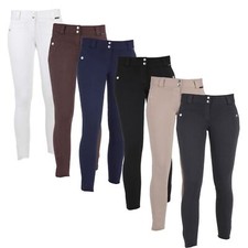 Girls Horse Riding Breeches Junior Low Waist Leggings Tights Competition Pants
