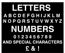 75mm BLACK / WHITE SELF ADHESIVE STICK ON VINYL NUMBERS & LETTERS HOUSE BIN ETC 