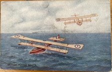 BRITISH FLYING BOATS 1923 BRITISH WAR BOND CAMPAIGN QUALITY CARDS POSTCARD